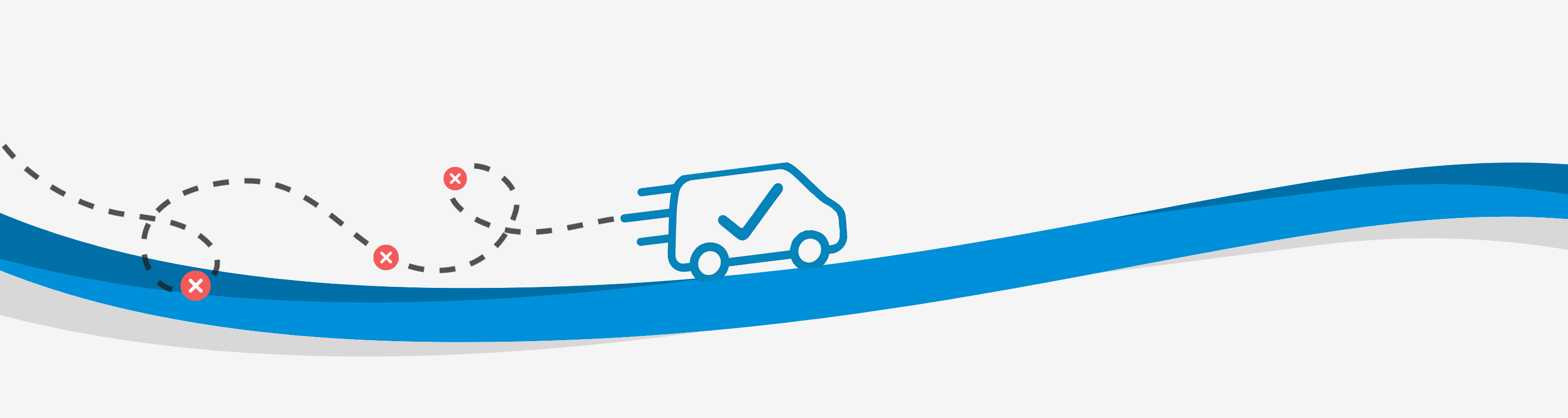 Van on road separator